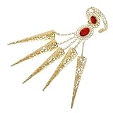 Design élégant : le bracelet et les couvre-ongles sont élégamment conçus pour améliorer l'attrait visuel de vos performances de danse, adaptés à diverses danses culturelles, chaîne à main, accessoires pour femmes