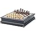 Schach-Set für Kinder und Erwachsene, Schach-Set, Holz-Brettspiel-Set mit Holzstücken, Schach-Set mit tragbarer Innenaufbewahrung, Reise-Schachspielbrett, Schachbrett (schwarz 37,5 x 38,5 x 9,5 cm)