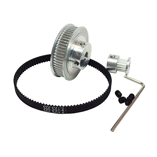 Bemonoc Htd 2Gt Timing Belt Pulley Kits Gt2 Timing Belt Closed-Loop 200Mm Pulley 20 Teeth And 60 Teeth For 3D Printer Accessories #TOP3