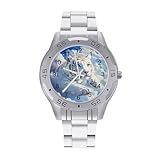 White Tiger - Orologio da polso da uomo, in acciaio inox, alla moda, personalizzato, da donna