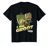 Kids Marvel Guardians Vol.2 I AM GROOT Shield Splash Kids T-Shirt