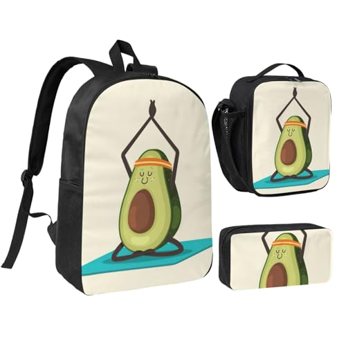 Sac à dos yoga avocat avec boîte à déjeuner pour vos sorties de loisirs et trajets