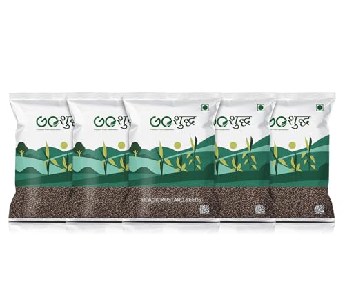 Goshudh Rai Seeds 2.5 kg (500g Each Pack of 5) | Black Mustard Seeds