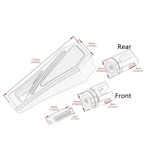 Repose-pieds de qualité supérieure pour moto Softail Low Rider et Breakout - 7