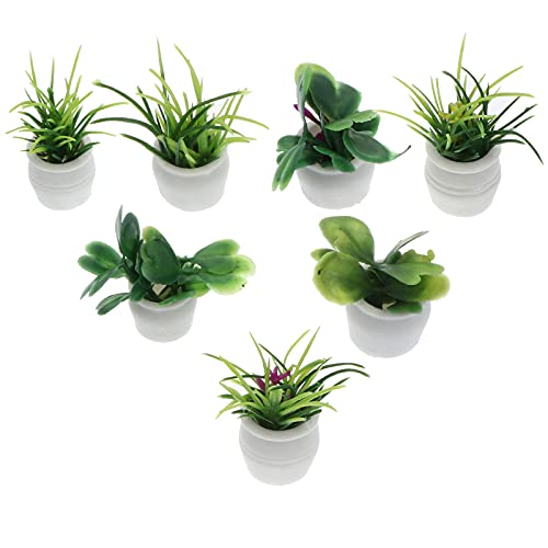 TomaiBaby 7 pcs mini plantas em vasos mini casa desktop bonsai decoração falsa planta decoração