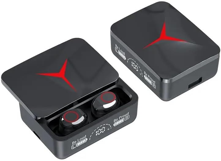 M90 PRO TWS Wireless Earbuds showing automatic pairing process with a smartphone