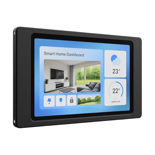 Cleverstation Support Mural Tablette pour Samsung Galaxy Tab A9 / A11 (8,7 Pouces) - Cadre Fin & sur Mesure pour Écran Domotique & Tableau de Bord - Montage...