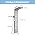 DELAVIN Shower Panel Stainless Steel Shower Tower Panel, Multi Function Shower Panel Tower System with Rainfall Waterfal, Full Body Shower System with Body Jets and Handheld Shower, Brushed Nickel