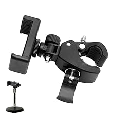 【High-Quality Cell Phone Holder】:Our mic stand phone holder is made of high-strength aluminum alloy and ABS plastic, which is durable, not easy to break, small and stable and can bear the weight of most mobile phones. 【Freely Adjustable】The mic stand...