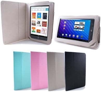 GMYLE(TM Grey Leather Carrying Slim Flip Folio Portfolio Book Style Case Cover Stand for The Nook Color & Nook Tablet 7 inch Android