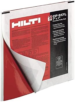 HIlti 373387 Putty pad CP 617XL 9" x 9" case of 20 firestop fire Protection