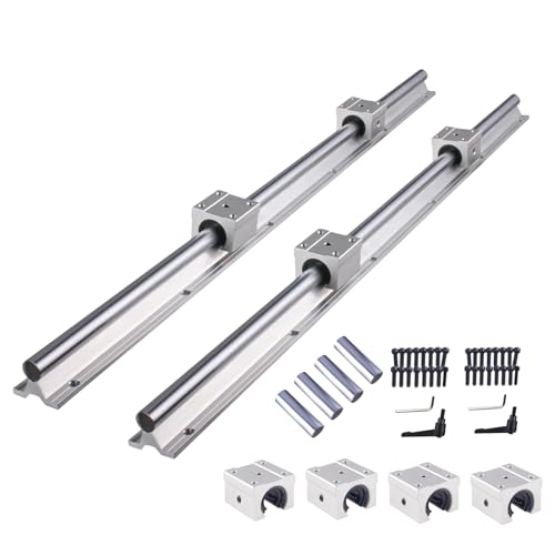 ANWOKIT SBR20 Linear Rail Spliced Linear Guide Rail 3000mm 4PCS SBR20 1500mm Fully Supported Linear