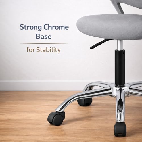 Image of NGFC Mesh Office Chair, Black, Task Chair with Padded Seat, Adjustable Backrest, Swivel Base, Classic Style, Armless Desk Chair for Office, Home, 69x44x44 cm