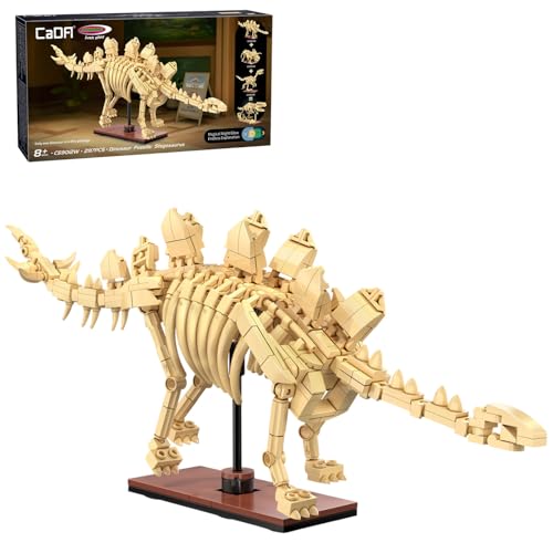 JAMARA 402889 CADA Dinosauro Fossil Stegosaurus Bricks, idea regalo per ragazzo e ragazza, giocattolo dinosauro bambini, set giurassico, combinabile con altri modelli