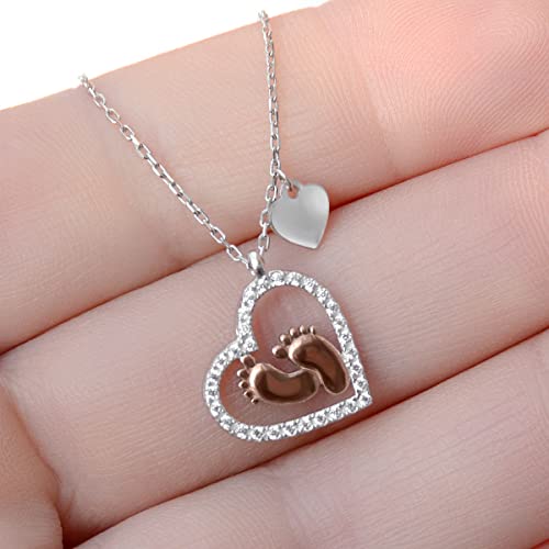 Aphrodite's Gift For New Mom, Baby Feet Heart Necklace Baby Gift Set, To My Mommy, Necklaces For Women, Gifts For Mom, Baby Shower Gifts, Mommy To Be Gifts, Pregnancy Gifts For First Time Moms, Gift For New Mother #TOP7