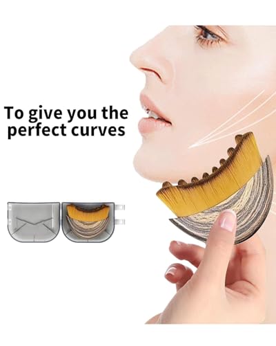 Image of Lymphatic Contour Face Brush, Lymphatic Drainage Massager with Protective Cover, Facial Contouring Tool for Jawline and Cheek Definition, Gentle Skin Care Accessory.