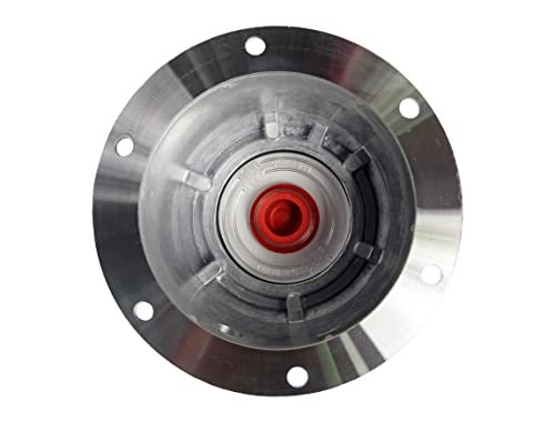 Road King Truck Parts 343-4195 Replacement 6 Hole Aluminum Hub Cap With Side Pipe Plug And Gasket #TOP3