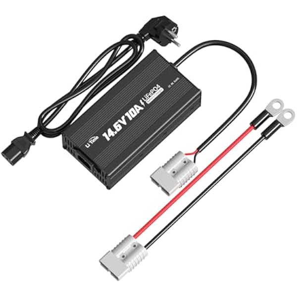 LiTime 14,6V 10A ładowarka do baterii litowej, specjalnie do akumulatorów LiFePO4 12V z wyświetlaczem LED, obsługuje reaktywowanie napraw długo nieużywanych baterii