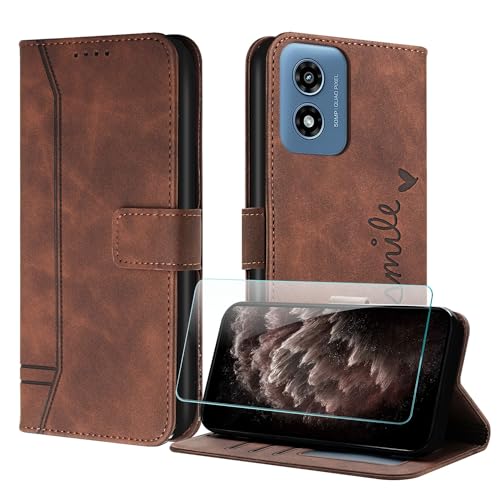 JayModCase Coque pour Motorola Moto G Play 2024 avec Protection écran, Étuis Rabat Folio Housse...