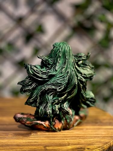 Estátua Gaia Deusa Guardiã Da Terra Natureza Resina Colorida