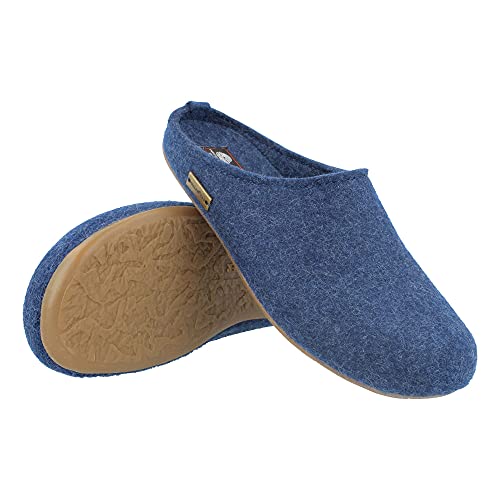 HAFLINGER Women's Wool Felt Slippers Everest Fundus, Ruby red2