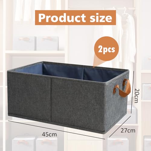arrderly Lot de 2 boîtes de rangement pliables à tiroirs pour vêtements, jeans, pantalons, leggings, t-shirts - Organisateur de rangement pour vêtements – vue 2