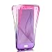 Produktbild Homikon Siliko Hülle 360 Grad Fullbody Durchsichtige Gradient Handyhülle Ganzkörper-Koffer Komplettschutz Vorder und Rückseiten Schutzhülle Case Cover Kompatibel mit Huawei Mate 10 Lite - Rosa Lila
