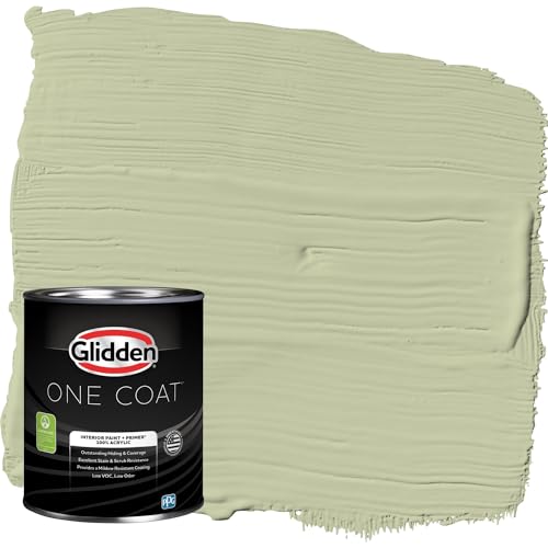 Glidden Interior Paint + Primer: Sage/Sage Splendor, One Coat, Flat, 1-Quart