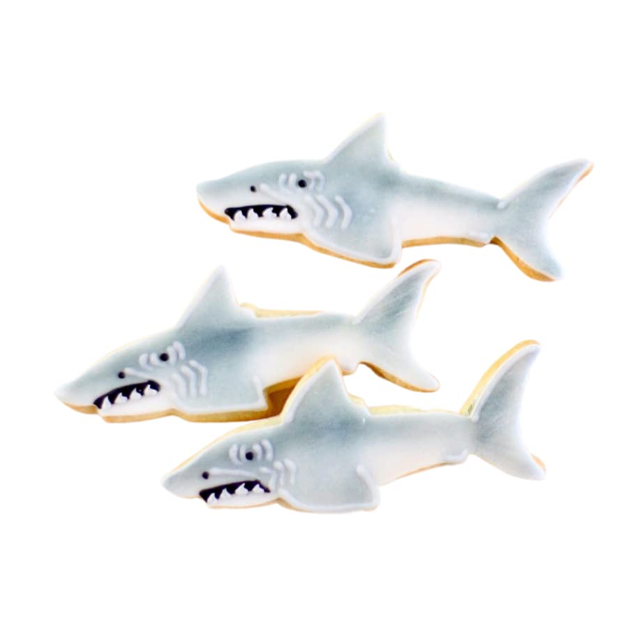 1 Dz. Shark Cookies! Ocean Themed Birthday Party Favors or Event Gift!