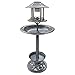 Produktbild 110 cm Solar Vogeltränke Stehend Balkon Vogelhotel Vogelbad groß Vogelfutterhaus mit Ständer Vogel Futter Station Tränke Insektentränke Deko Garten Futterplatz Vogelfutterspender Vogelfutterstation