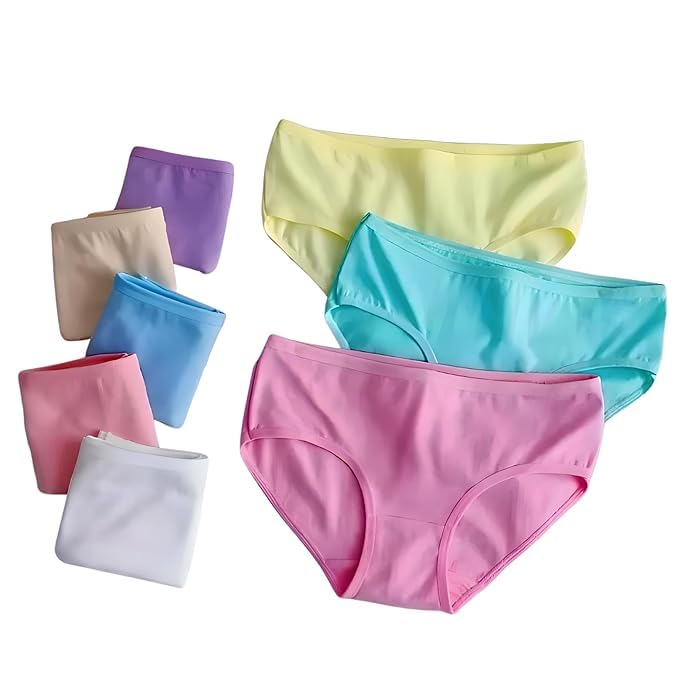 Image of Womens Underwear Cotton Hipster Panties Mid Rise Regular & Plus Size (S to 3XL) (Pack of 6) (Multicolour)