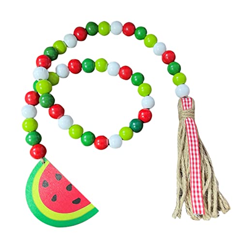 Zerodeko Perlas de sandía Vigor Energy ser decoración Decoraciones para Fiestas Festivas de Verano Guirnalda Decoraciones de Fiesta de Sandia Cuentas de Granja Cuerda de
