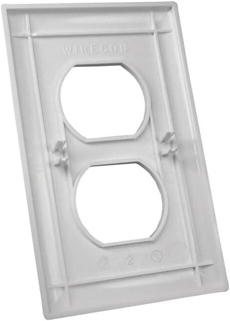 RV Wall Plate, Single-Gang, White Plastic