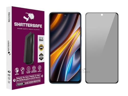 Image of Anti-Spy Privacy Tempered Glass Compatible For Poco X4 GT [Pack of 1]. 9H Hardness, Anti-Scratch, Edge-to-Edge Protection With Easy Installation Kit & Case Friendly Fit.