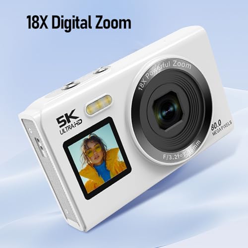 Cámara Digital 5K 80MP Zoom 18X Doble Pantalla WiFi miniatura 4