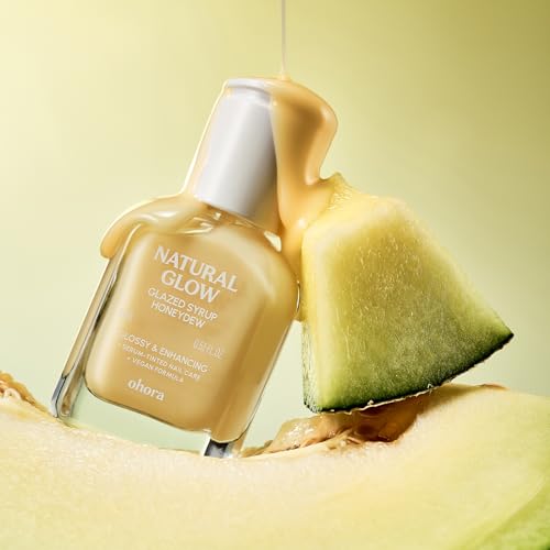Image of ohora 2-in-1 Sheer Nail Polish & Strengthener - Honeydew | Tinted Nail Concealer | Nail Hardener for Weak, Damaged Nails | Nail Care Polish with Glossy Finish | Glazed-Syrup Formula, 15 mL