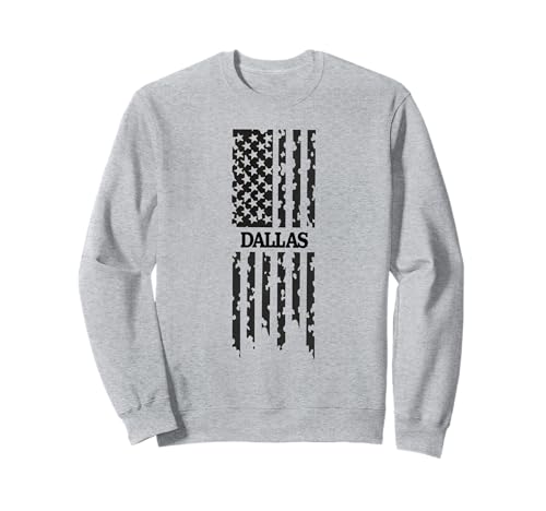 Dallas American Flag Texas Vintage Inspired Distressed Style Sudadera