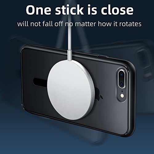 Yriklso For Iphone 8 Plus Magnetic Case, Built In Magnets Compatible With Magsafe, Translucent Matte Hard Pc Back Cover + Soft Tpu Frame Slim Bumper Case For Iphone 8 Plus （5.5"）,Black #TOP3