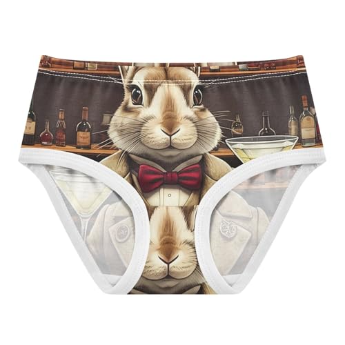 Cotton Toddler Underwear Custom Sophisticated Rabbit Vintage Bunny Panties Little Girl Florals Kids Briefs Undies 2t