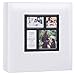 Artmag Photo Picutre Album 4x6 600 Photos, Extra Large Capacity Leather Cover Wedding Family Photo Albums Holds 600 Horizontal and Vertical 4x6 Photos with Black Pages (White)