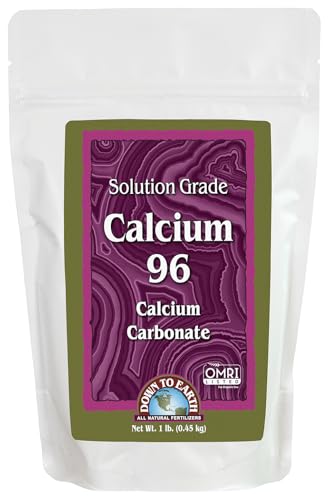 Down To Earth All Natural Fertilizers Organic Solution Grade Calcium 96 - Professional Grade Limestone Powder 325 mesh for Liquid, Drip or Spray Applications, 1 lb