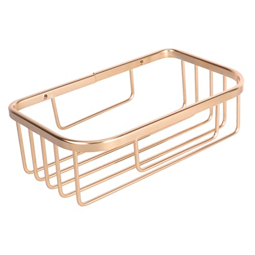 BATHVEVE Support Toilette sans Perçage avec Ventouse Rangement Pratique pour Salle de Bain Doré