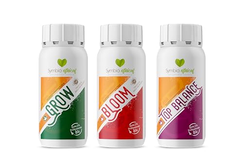 Symbioethical Kit - Fertilizzante Indoor e Outdoor: Grow 250 gr -Bloom 250 gr – Top Balance 250gr
