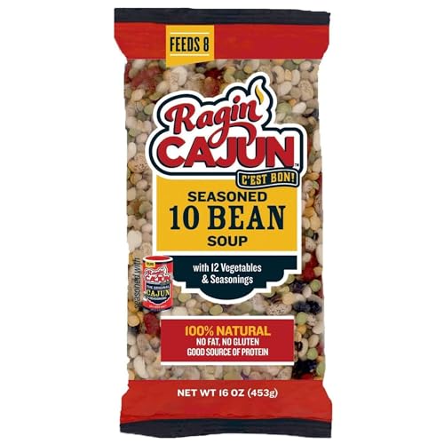 Seasoned Ten Bean Soup 16 oz Ragin Cajun (Pack of