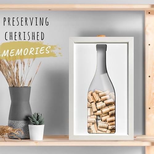 flinelife Wooden Wine Cork Holder, 13x8, White Wine Cork Collector Shadow Box - Perfect for Wine Lover Gift by flinelife - Image 7