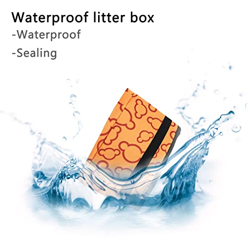 Foldable Travel Cat Litter Tray - Portable, Waterproof, Easy to Clean for Pets Outdoor, Home Use - Mandarin - Image 4