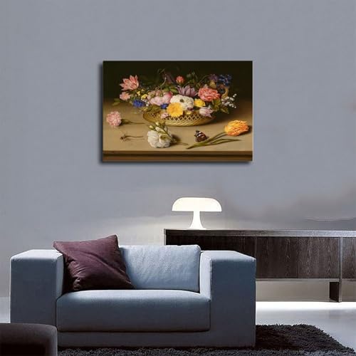 Impression sur toile 40x61 décoration murale Ambrosius Bosschaert