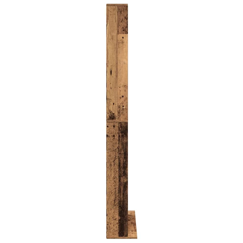 Regał na płyty CD, stare drewno z materiału drewnopochodnego, 101 x 23 x 177,5 cm, 30 półek na płyty, jako szafka na media, regał HiFi, szafka pod telewizor, kredens do salonu, kina domowego