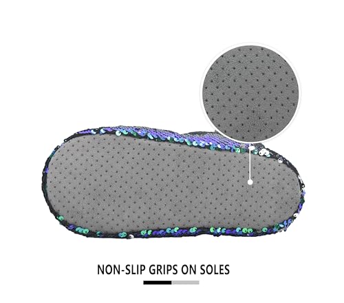 Image of Panda Bros Womens Ballerina Sequin Slippers, Bling House Slippers With Grippers