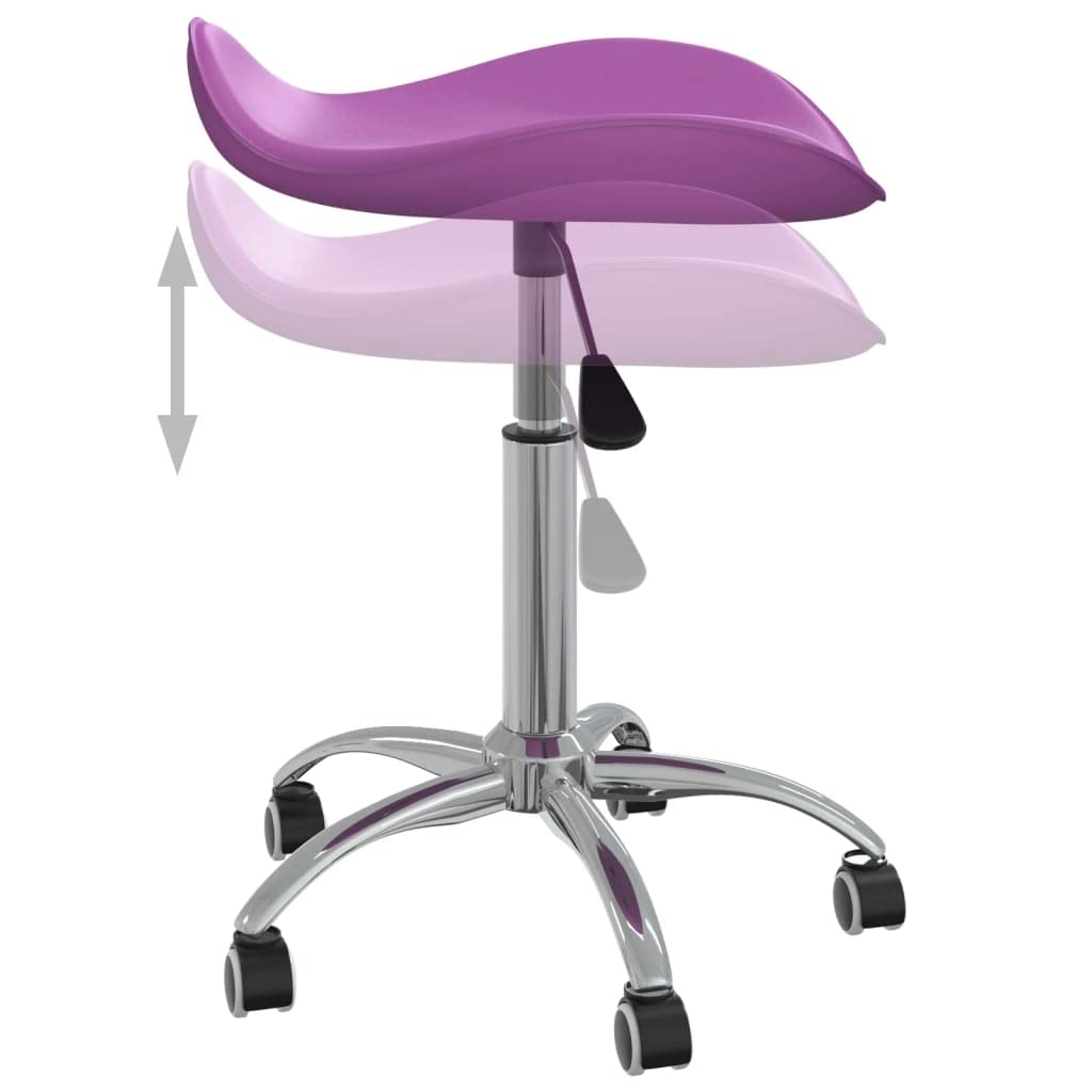 Taburete de peluquería, piel sintética, altura regulable, giratorio, con 5 ruedas, ergonómica, para salón de belleza, peluquería, peluquería, estudio profesional